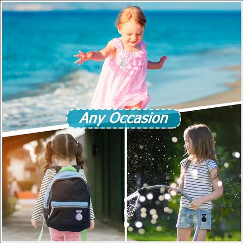 Image of Soft Silicone Air tag Hidden GPS Tracker Case with Pin Brooch, Waterproof Kids Airtag Holder Case Compatible with Apple Airtag, Anti Lost Air Tag Protective Case for Elderly, Toddlers (Black)