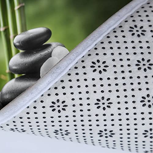 Zifarm Badezimmer Badematte 40x60 cm Stein Zen rutschfeste 3 Teiliges Set 3D Drucken Grün Bambus Orchidee Mikrofaser… – Bild 8