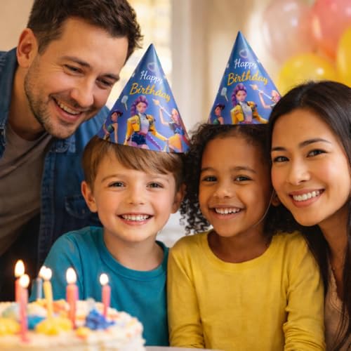 Image of Wanna Party Korean Pop Band Theme Birthday Hats - Stylish Party Caps for Kids, Teens & Fans | Korean Pop Theme Celebration Accessories for Birthday Decorations