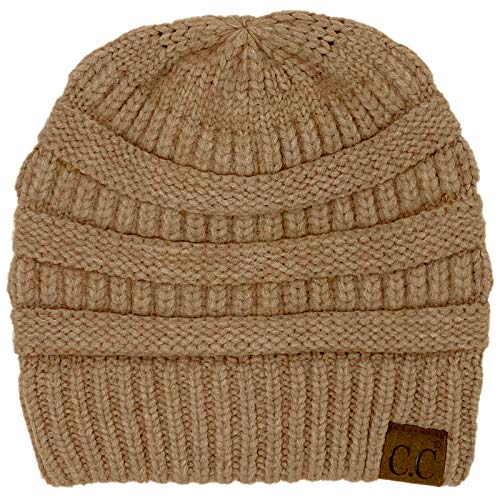 Image of Hatsandscarf CC Exclusives Solid Color Beanie Tail Hat for Adult (MB-20A)