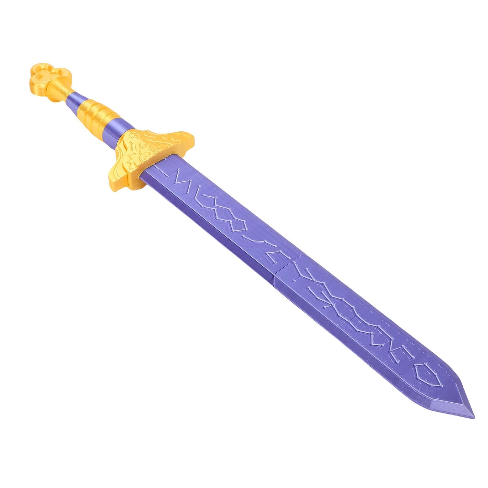 Dpofirs Spada Cosplay Stampata in 3D, Spada Cosplay Anime da 26 Pollici con Punte Vivaci per Convegni, Display, Intrattenimento