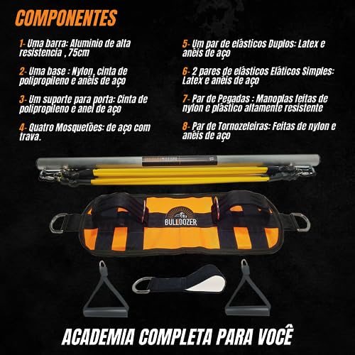 Academia Em Casa Kit Completo Treino Musculação E Fortalecimento