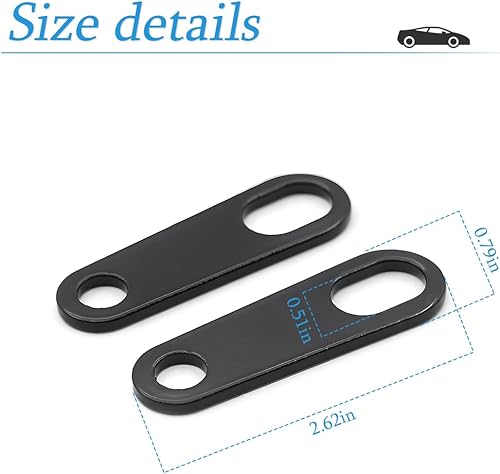 Miniatura 8 de AUCELI Soportes de señales de giro traseros, 2 piezas de soporte de reubicación de luz indicadora trasera de motocicleta, soporte universal de