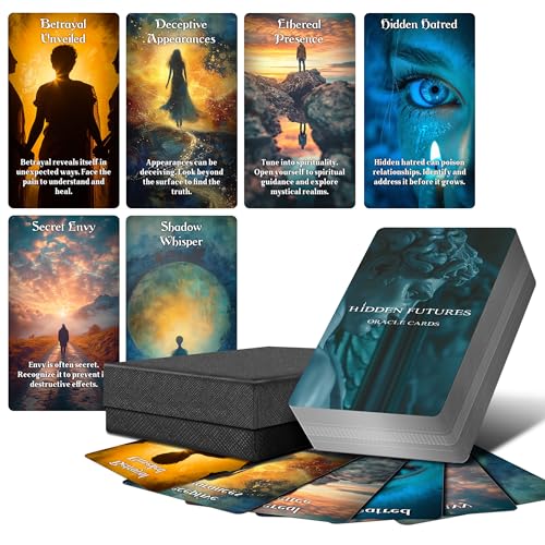 ZZBUY Spill The Beans Oracle Cards, Revealing Secrets Oracle Cards Deck for Beginner with Meanings on Them