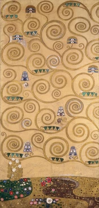 Prints toile Der Lebensbaum Klimt 60x90cm pour habiller un mur vide