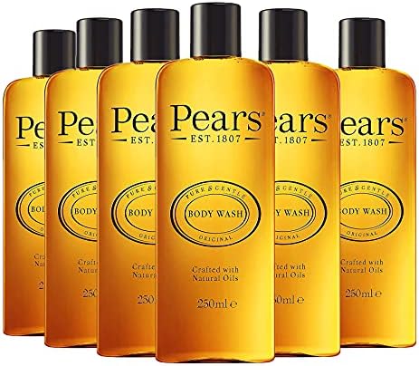 Pears Body Wash (3 x 250 ml) Pure and Gentle Lemon Flower Extract | Made With Natural Oils and Soap Free | Nourishing Moisturisation and Natural Extracts