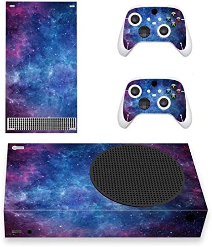 PlayVital Blue Nebula Custom Vinyl Skins for Xbox Series S, Wrap Decal Cover Stickers for Xbox Series S Console Controller