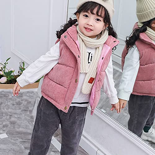 Toddler Boys Girls Vest Fleece Fuzzy Sleeveless Coat Outerwear Pockets Boy Coat With Thumb Holes (Pink, 18-24 Months) #TOP2