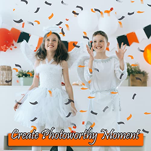 Confetti Cannon Party Poppers Orange Black, Yeshow Biodegradable Confetti Shooters Bomb Blaster(2 Pack) For Halloween Birthday Graduation Christmas New Year’s Eve #TOP5