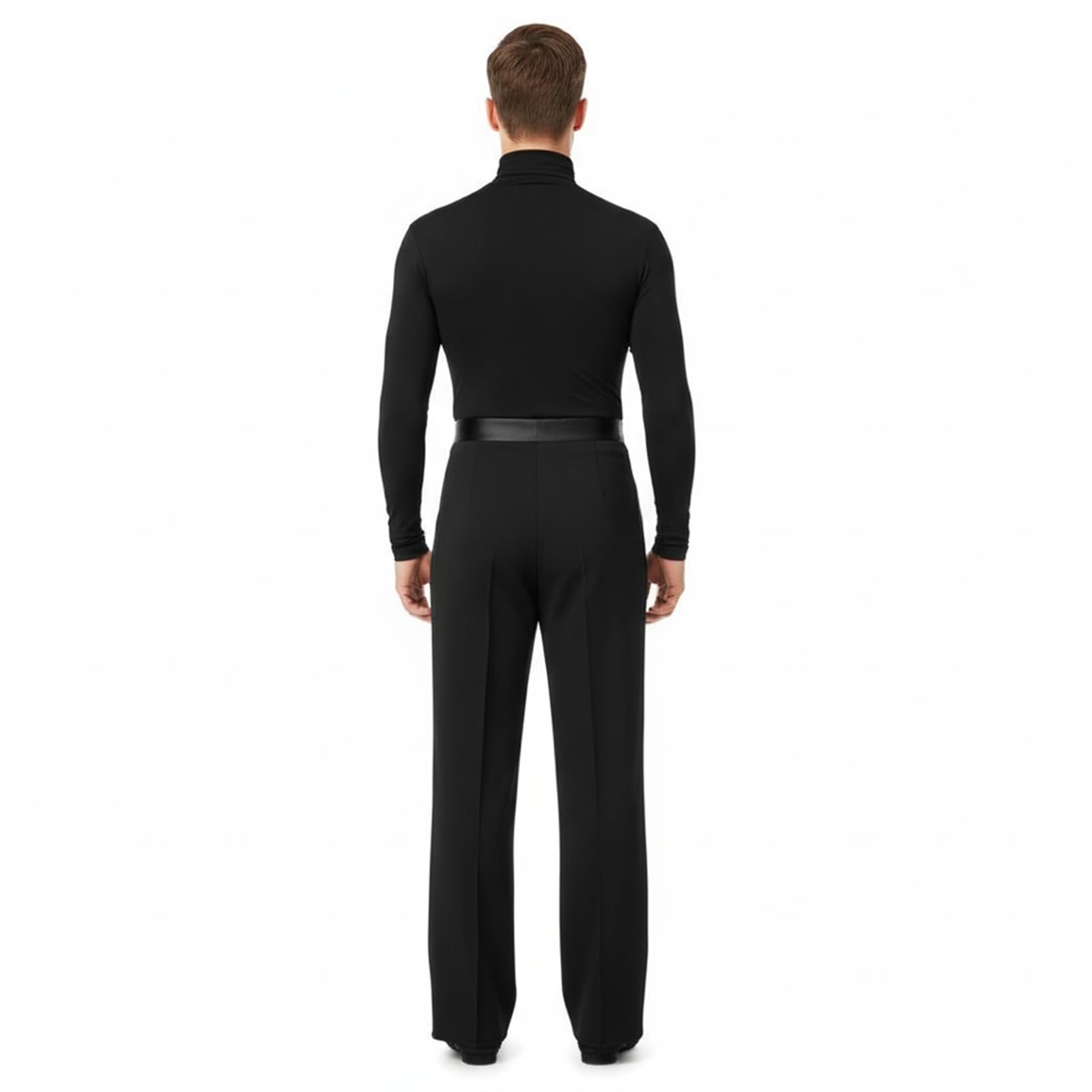 Pantalon de danse latine américain avec bracelet et bande latérale en satin