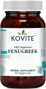 Kosher Fenugreek Capsules - 90 Vegetarian Capsules - 600 mg Organic Fenugreek Seed Powder
