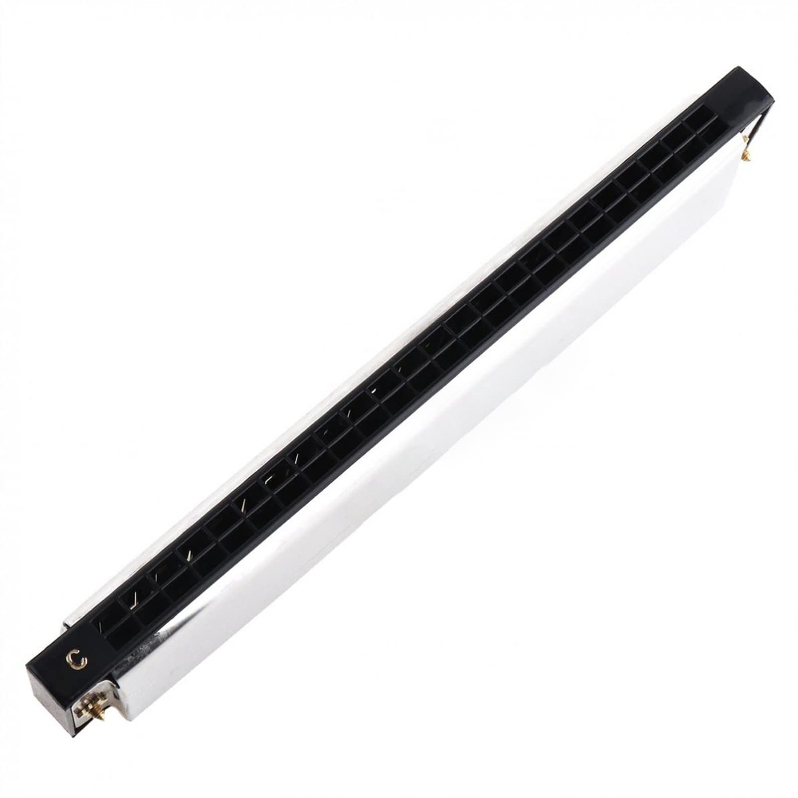 Standard Mundharmonikas Silber 24 Löcher Titan Mundharmonika Tremolo Tone Key C Mundharmonika Musikinstrumente Für Anfänger