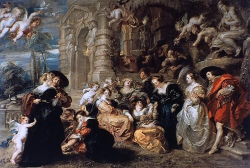 Tableaux sur toile Peter Paul Rubens le jardin de l'amour décoration murale salon 60x90