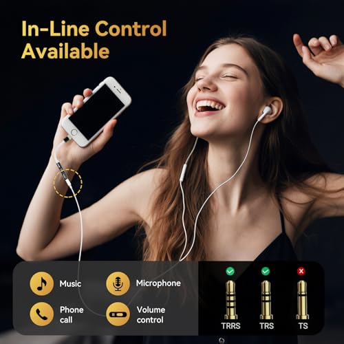 Image of Kinboofi USB C to 3.5mm Audio Adapter with Dual Chip Hi-Res 32bit /384KHz DAC& 24bit /96KHz ADC Dongle Cable Cord,USB C to Aux Dongle HiFi Headphone Jack Cable for More Type C Devices (Black, USBC)