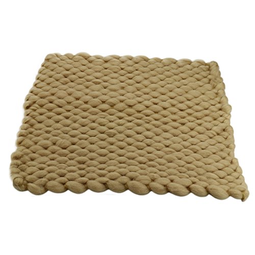 Newborn Photography Basket Filler Baby Props Photoshoot Posing Girl Boy Knit Blanket Nest Stuffer Pillow Khaki 17.7x15.7 inch