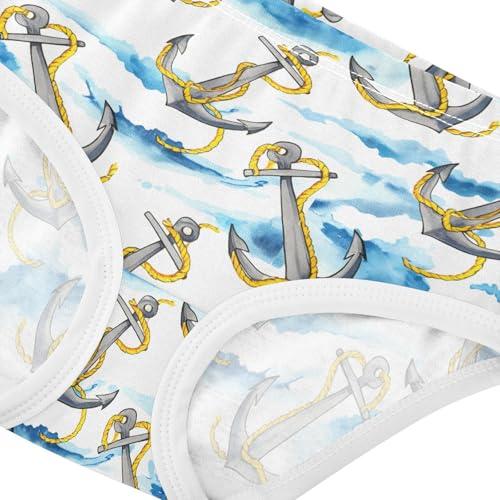 Gray Anchors Yellow Ropes Toddler Girls's Underwear 2T 202c17424