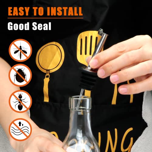 Salzesfalls 8 Pack Oil Dispenser Bottle,500Ml Oil Dispenser Set,Clear Cruet With Pourers And Corks For Kitchen #TOP3