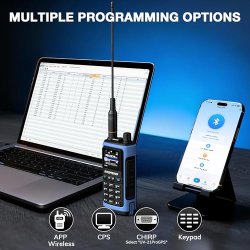 Image of BAOFENG UV-7B Handheld Ham Radio, Chirp & Wireless APP Programmable, UV FM Aviation NOAA Receiver, 1000 CHs 10 Zones, USB-C Charing Port, Channel Copy, SOS Strobe, with Speaker Mic [2Packs]