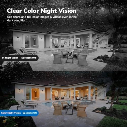 VSTARCAM 4MP+4MP Dual Lens Security Camera Outdoor, 2K, 360° Pan & Tilt, PIR Motion Detection, Spotlight & Siren Alarm, Full Color Night Vision, 2-Way Audio, IP66, Cloud & SD Card Storage