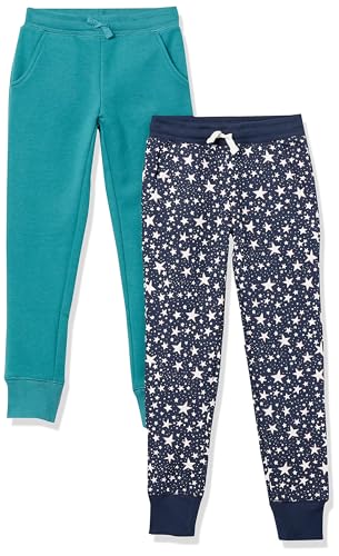 Image of Amazon Essentials Girls and Toddlers' Sweatpants with Elastic Waist and Drawstring, Multipacks