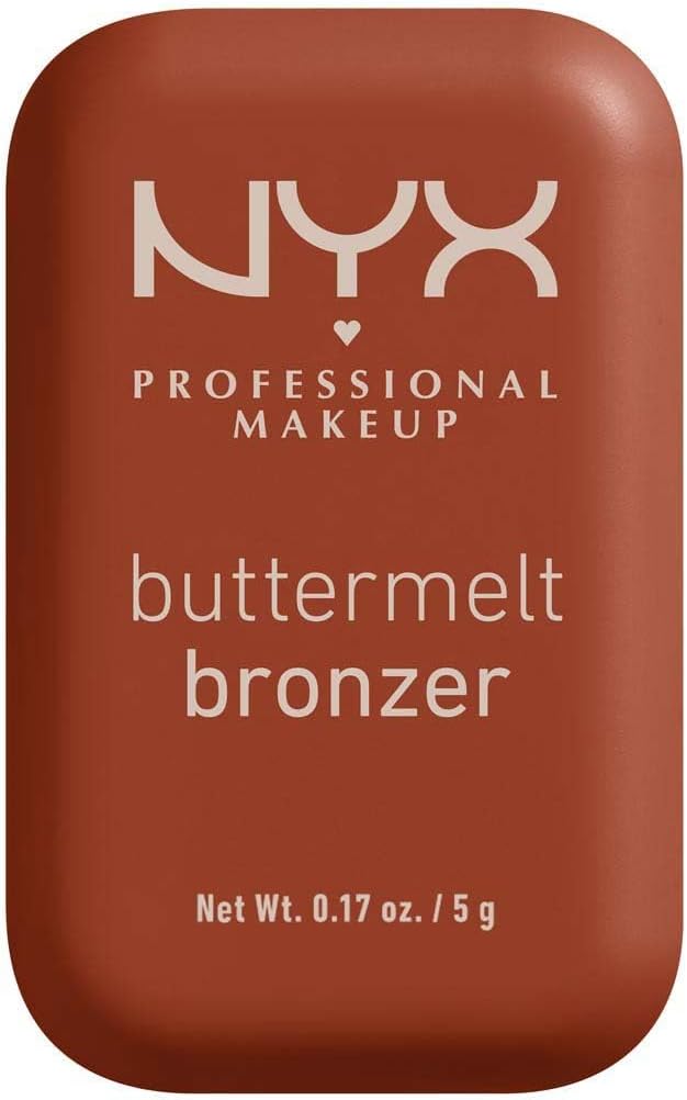 NYX Professional Makeup Buttermelt Bronzer, Powder Bronzer, up to 12H Wear, Fade & Transfer Resistant, Infused with Mango, Shea & Alomd Butter, Vegan Formula, Butta Match