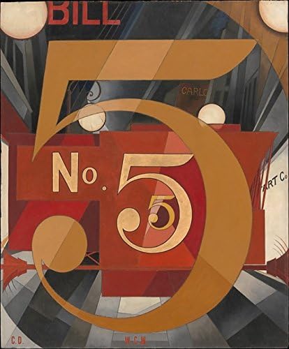Posterazzi Póster con texto en inglés "I Saw the Figure 5" en dorado de Charles Demuth, (8 x 10)