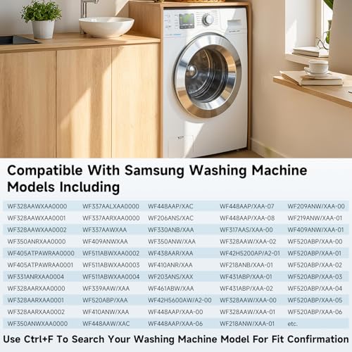 LEYURISE Washer Door Boot Spring Clamp Diaphram Wire Assembly Washer Door Bellow Seal Clamp Ring Replacement Compatible with Samsung Washing Machine Replace#: DC97-04973B Prevents Water Leaks by LEYURISE - Used condition - Image 4