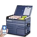BODEGACOOLER 12 Volt Car Refrigerator, RV Car Fridge Dual Zone APP Control, Portable Freezer,48 Quart(46L) -4?-68? RV Electric Compressor Cooler 12/24V DC and 100-240V AC for Outdoor,Camping,Travel