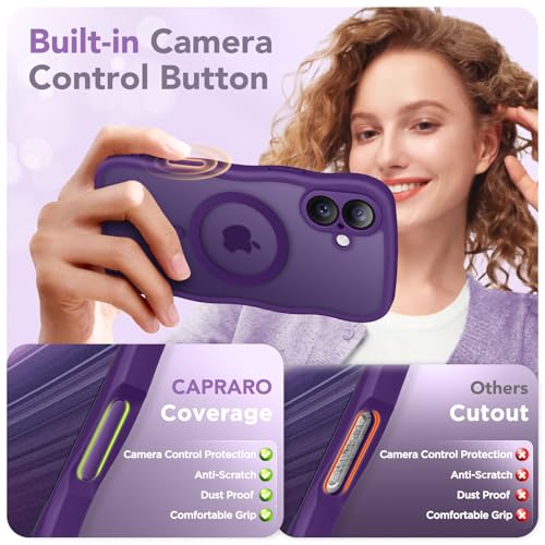 Coque iPhone 16 violet profond idée cadeau mignon pour fille