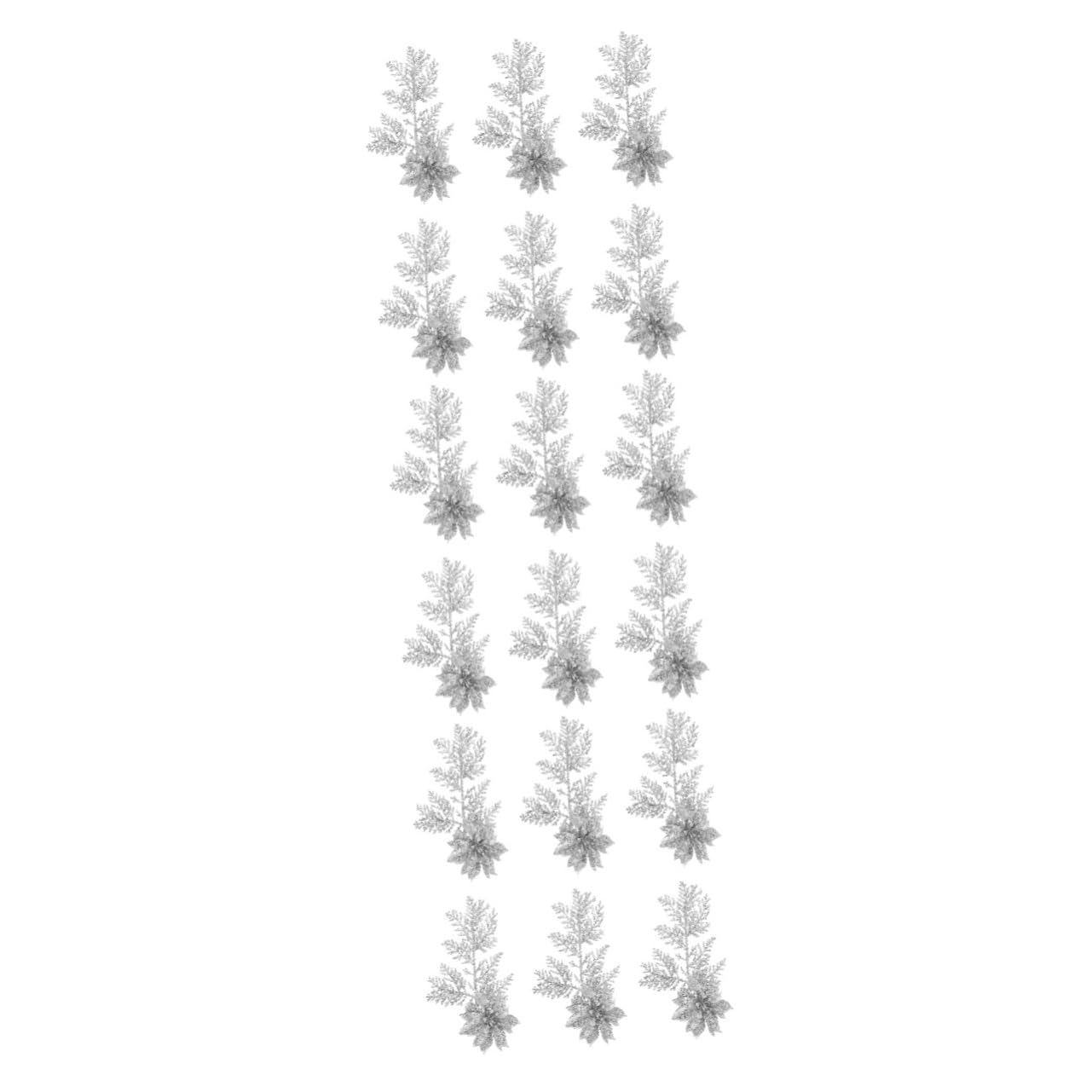 Cabilock 3 Set Di Rami Di Pino Di Natale Decorazione Floreale Artificiale Ghirlanda Glitterata Accessorio Per Albero Di Natale Ciondolo Per Arredamento Per La Casa 6 Pezzi*3