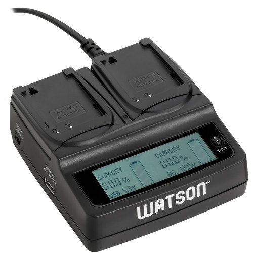 Watson Duo LCD Charger with 2 DMW-BLC12, BP-DC12, or BP-51 Battery Plates Watson Duo LCD Charger with 2 DMW-BLC12, BP-DC12, or BP-51 Battery Plates