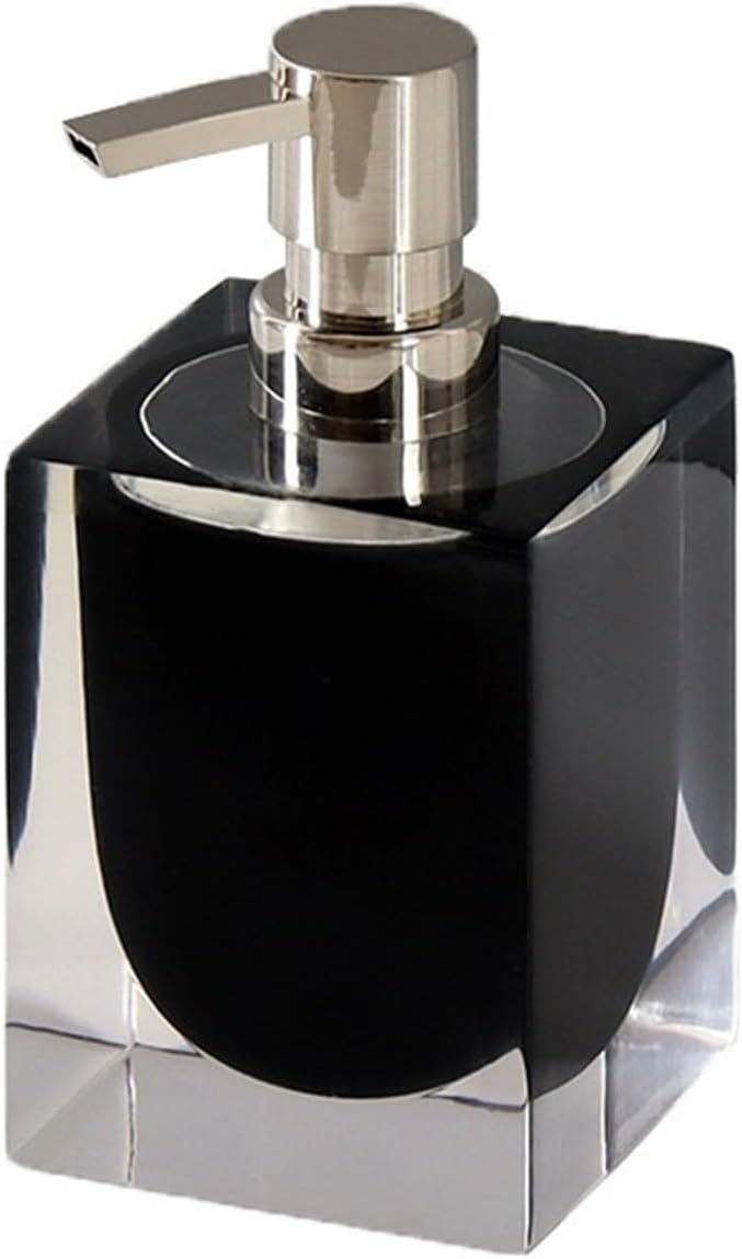 Refillable Liquid Simple Resin Lotion Press Bottle Hotel Bathroom Toilet Shower Gel Shampoo Filling Soap Dispenser(Black)