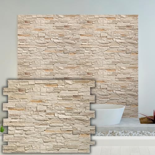 Paneles Decorativos Para Pared | Panel Acústico 3D | Revestimiento Paredes Sin Obras | Ignífugos Térmico y Aislante | Acabado Hiperrealista | Interior y Exterior | Imitación Piedra Laja Pizarra Tierra