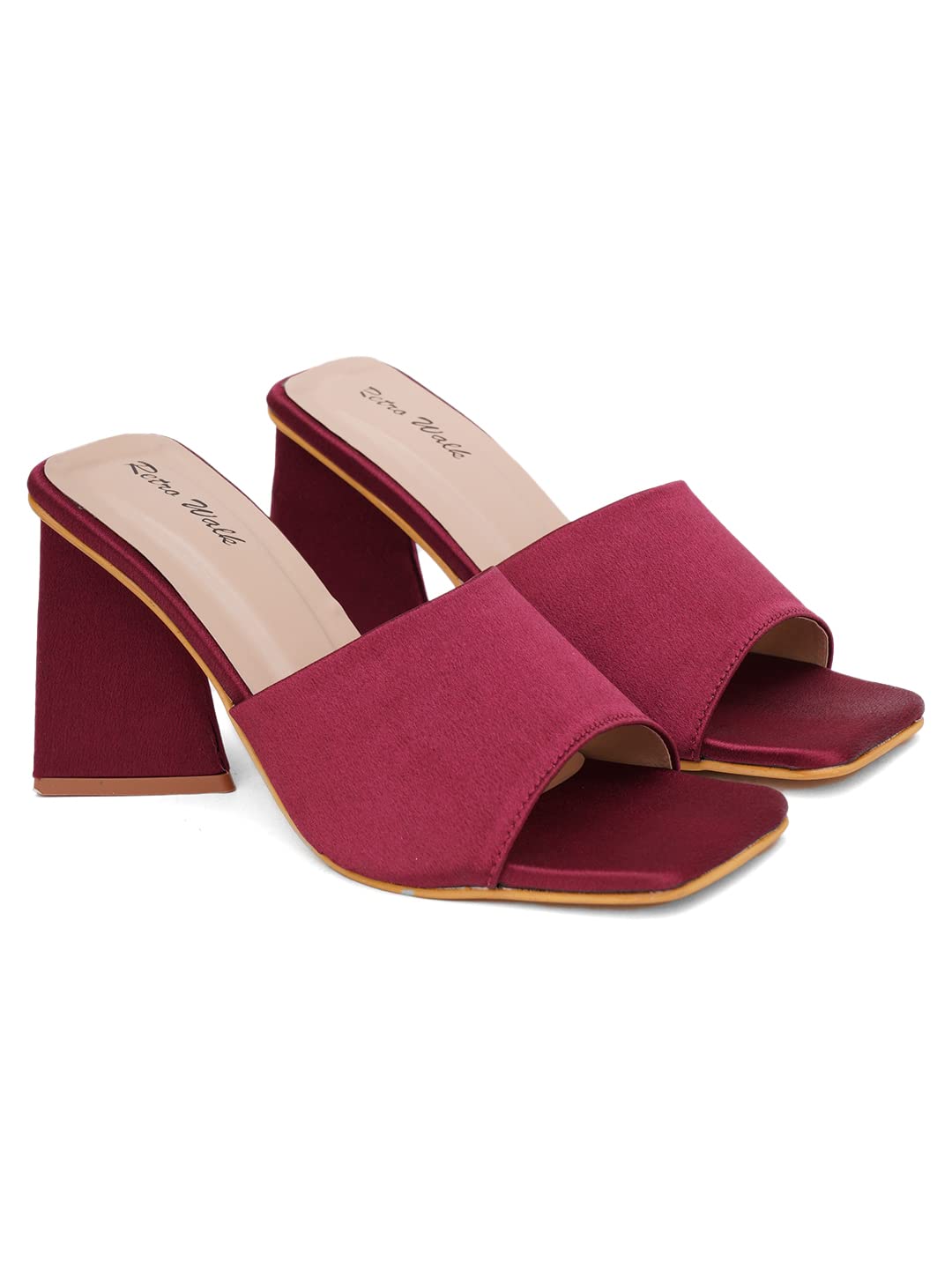 Retro Walk Fashionable Sandal for Girls and Women |Maroon |Block Heels| (B0BTYCDN44) Amazon Price History, Amazon Price Tracker