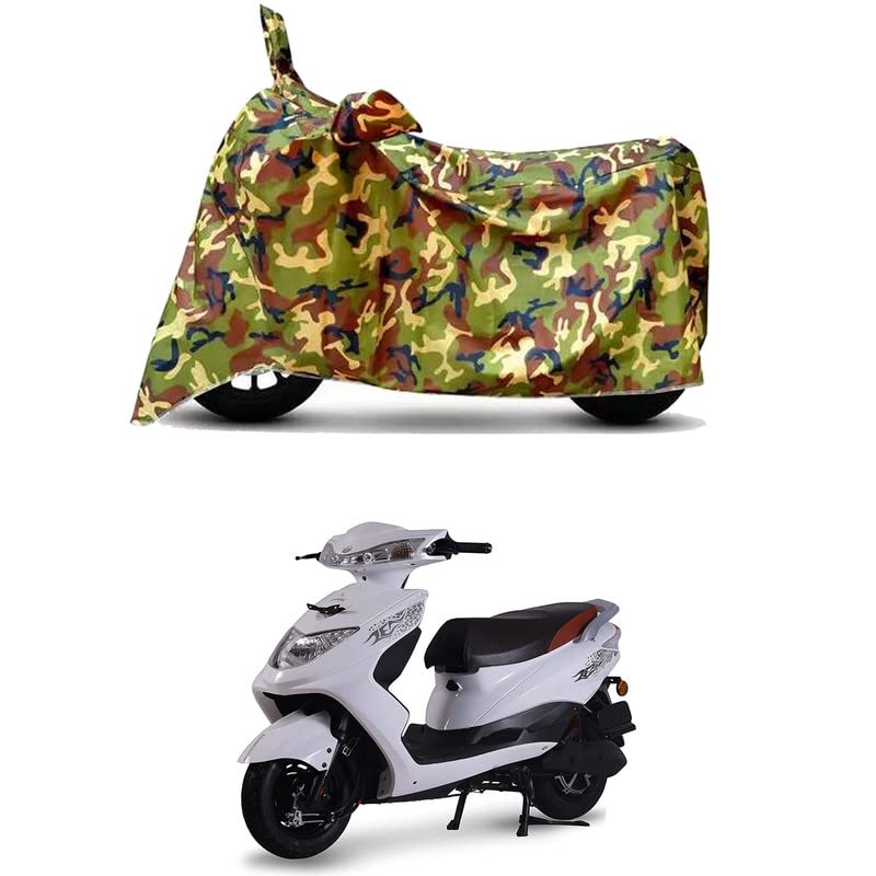 Image of Waterproof 100% PVC Coated Full Bike Scooty Two Wheeler Body Cover Compatible for Ampere Zeal EX /UV-Rays /Heat Protection /Birds Dropping /Scratchproof /Dust Proof s[6X6 Jungle Print]