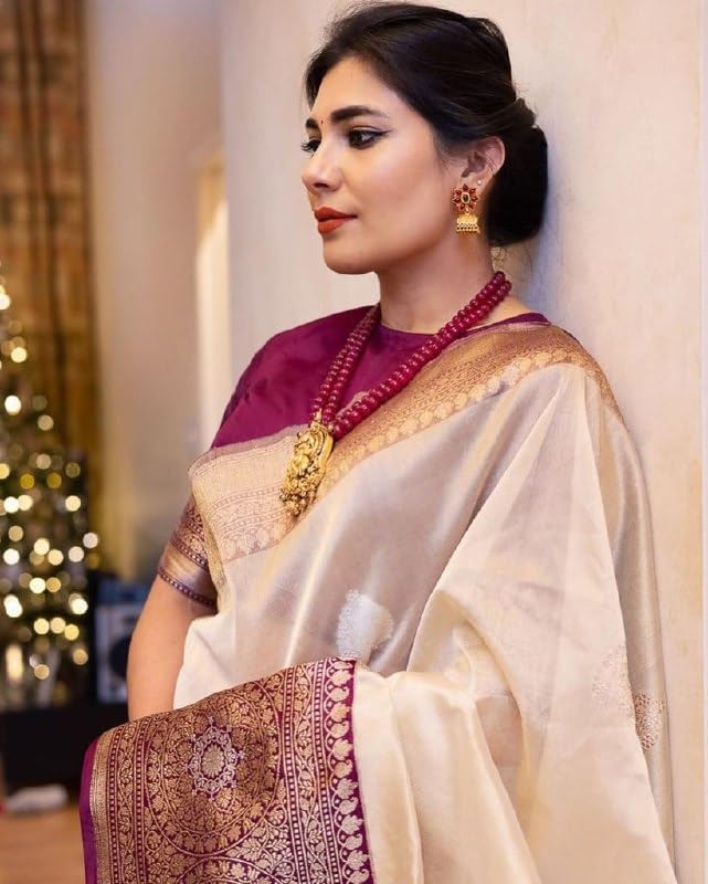 Image of Flosive Women's Cotton Saree With Blouse Piece