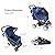 WONDERFOLD P1 Folding Pet Stroller Wagon for Dogs/Cats with 4 Wheels, Zipperless Entry, Storage Basket, and Cup Holder (Midnight Blue)
