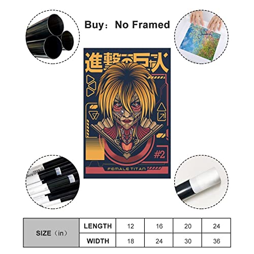 Tbiiqkz Anime Posters Canvas Painting Poster Wall Art Decorative Picture Prints Modern Decor Unframed 12X18Inch(30X45Cm) #TOP1