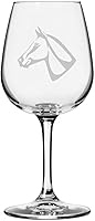 Vista 48 de Abaco Barb Body Horse - Copa de vino grabada multiusos (12.75 onzas)