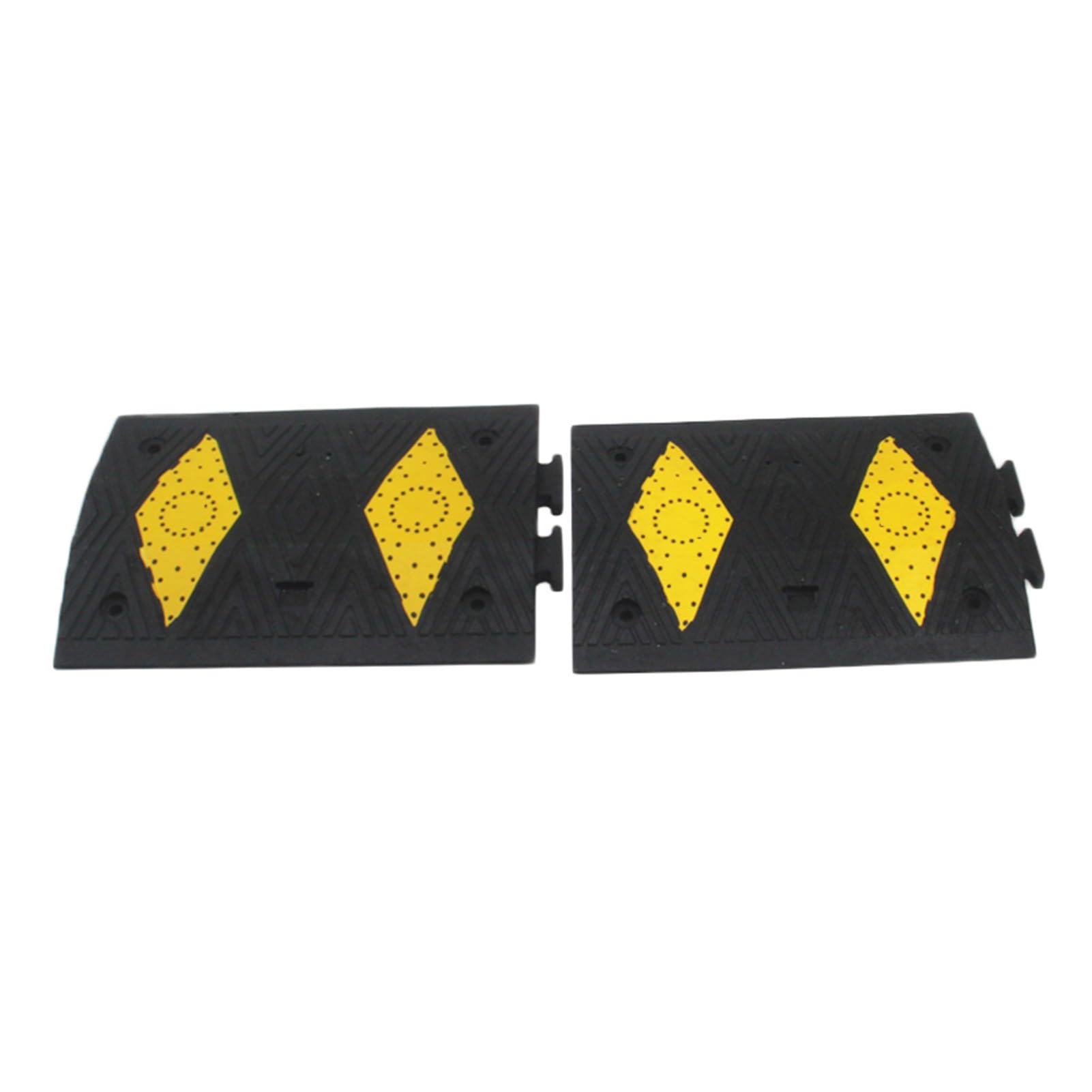 TYYCKJ speed bumps for road Road Heavy Duty Rubber Speed Bump,Traffic ps Road Bumps,Modular Speed Bumps Humps,Yellow Strip,Asphalt Concrete Gravel(100x35x5cm)