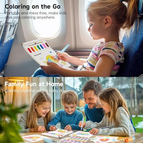 Image of Shuttle Art Paint with Water Coloring Book for Kids, Pack of 4, 100 Sheets Watercolor Paint Set for Kids Ages 3-5, 4-8, Mess Free Travel Art Supplies, Birthday Christmas Craft Gift