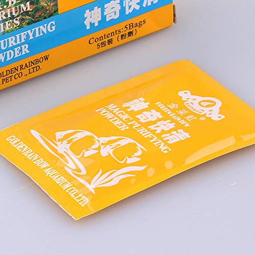 ClookYuan Aquarium Magic Powder Fast Purifying Water Fish Tank Magical Cleaner Purifier For Water Clarifying Aquarium Accessories - White