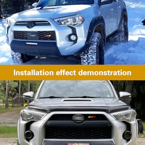 ijuicy 1 PC TRD Tri-Color Grille Decor Badge Emblem, Car Truck Label Decoration Accessories, Compatible with Tacoma 4Runner Tundra Sequoia Rav4 Highlander (Yellow & Orange & Red)