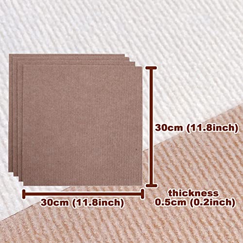 Self Adhesive Carpet Tiles, Non-Slip Peel And Stick Carpet Tile, 12" X 12" Commercial Carpet Floor Tiles Home Furnishings, Easy Install Diy, 12 Tiles Per Carton/12Sq.ft(Color:brown) #TOP7