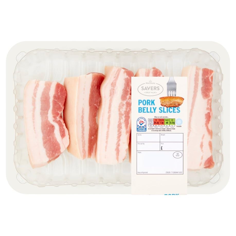 Morrisons Savers Pork Belly Slices (0.38kg - 0.4kg typically 0.4kg)