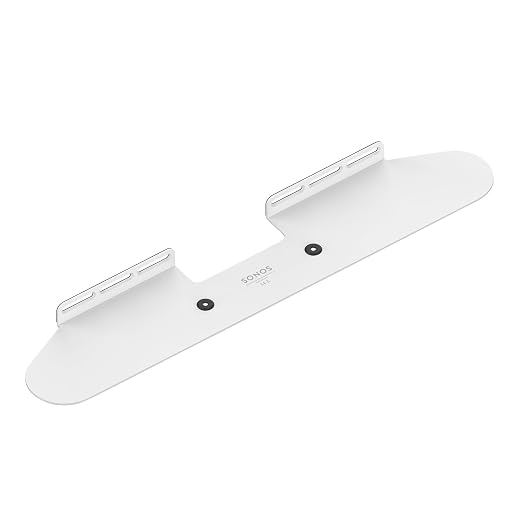 Sonos Wall Mount for All-New Beam Sound Bar- Easy to Install Speaker Wallmount Kit (White) (BM1WMWW1)