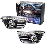 iJDMTOY Switchback LED Daytime Running Light Kit & Clear Lens Fog Light Combo...