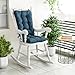 The Gripper Twill Jumbo XL Non-Slip Rocking Chair Cushion Set with Thick Padding, Includes Seat Pad & Back Pillow with Ties for Indoor Living Room Rocker, 17x17 Inches, 2 Piece Set, Sapphire