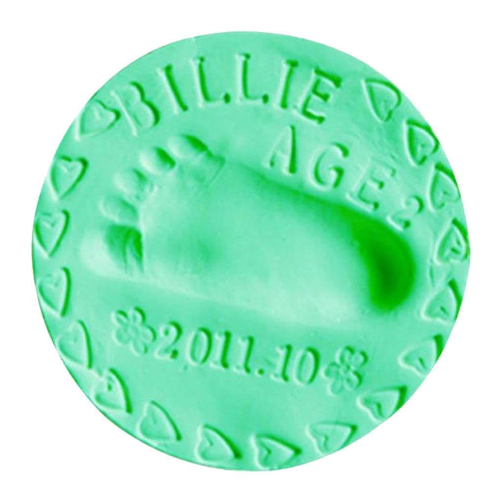 ATORSE Air Drying Clay Baby Handprint Footprint Imprint Casting Fingerprint Green-image-46