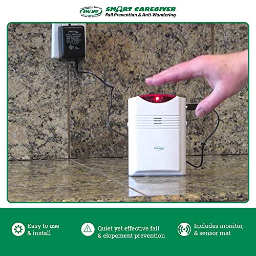 Image of Smart Caregiver Wireless Floor Mat Alarm & Monitor, Bed Exit Monitoring